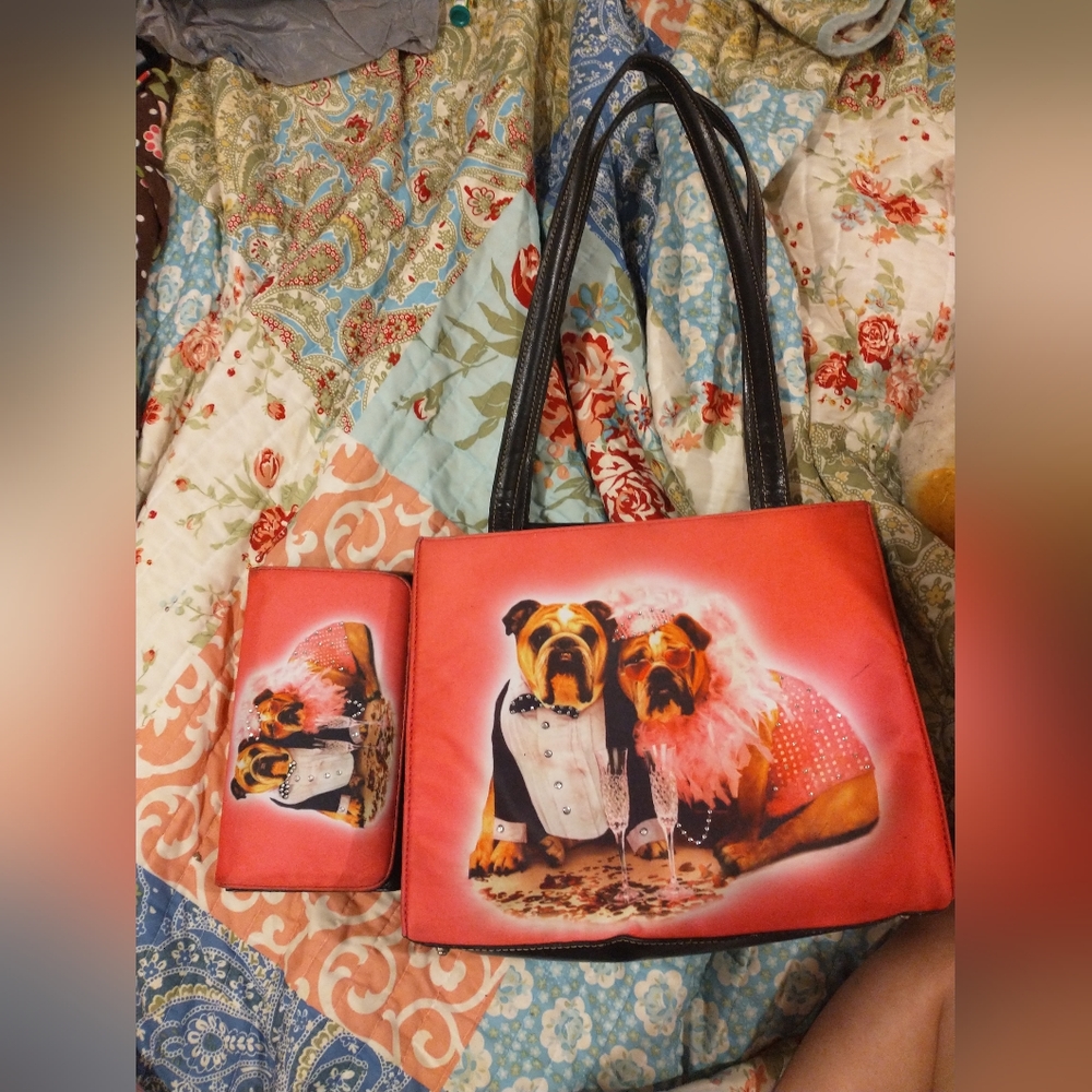 Vintage english bulldog Purse